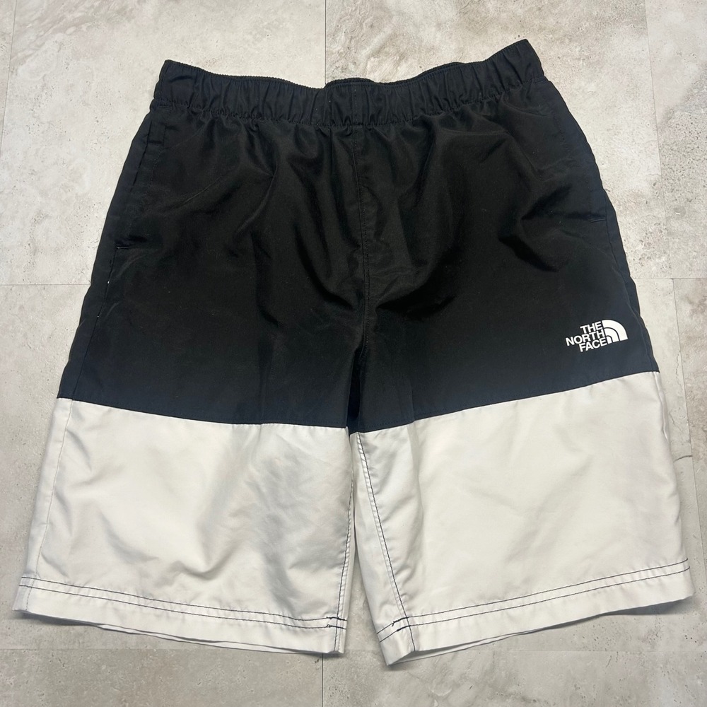 The North Face FlashDry Shorts Black White Boys XL 18/20 Colorblock Active Swim